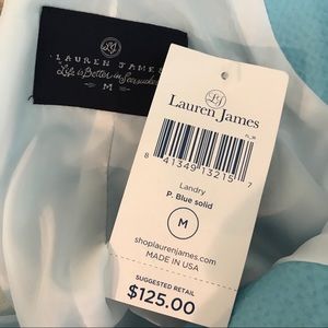 The Landry Seersucker Dress in Light Blue by Lauren James